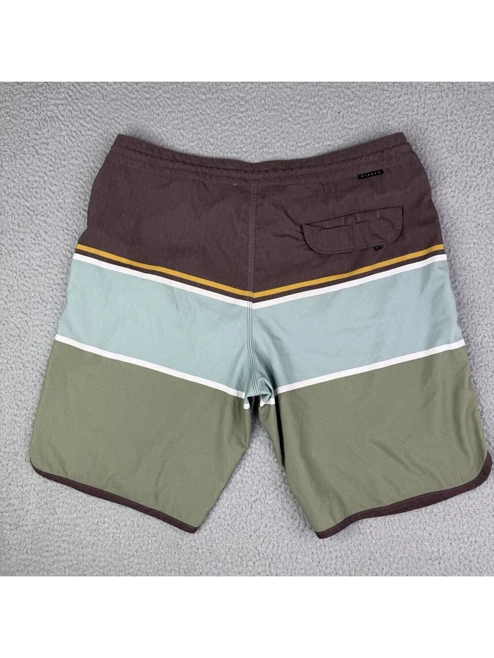 Vissla Upcycled Coconut Fabric Colorblock Boardshorts Hybrid Swim Men's 34x9